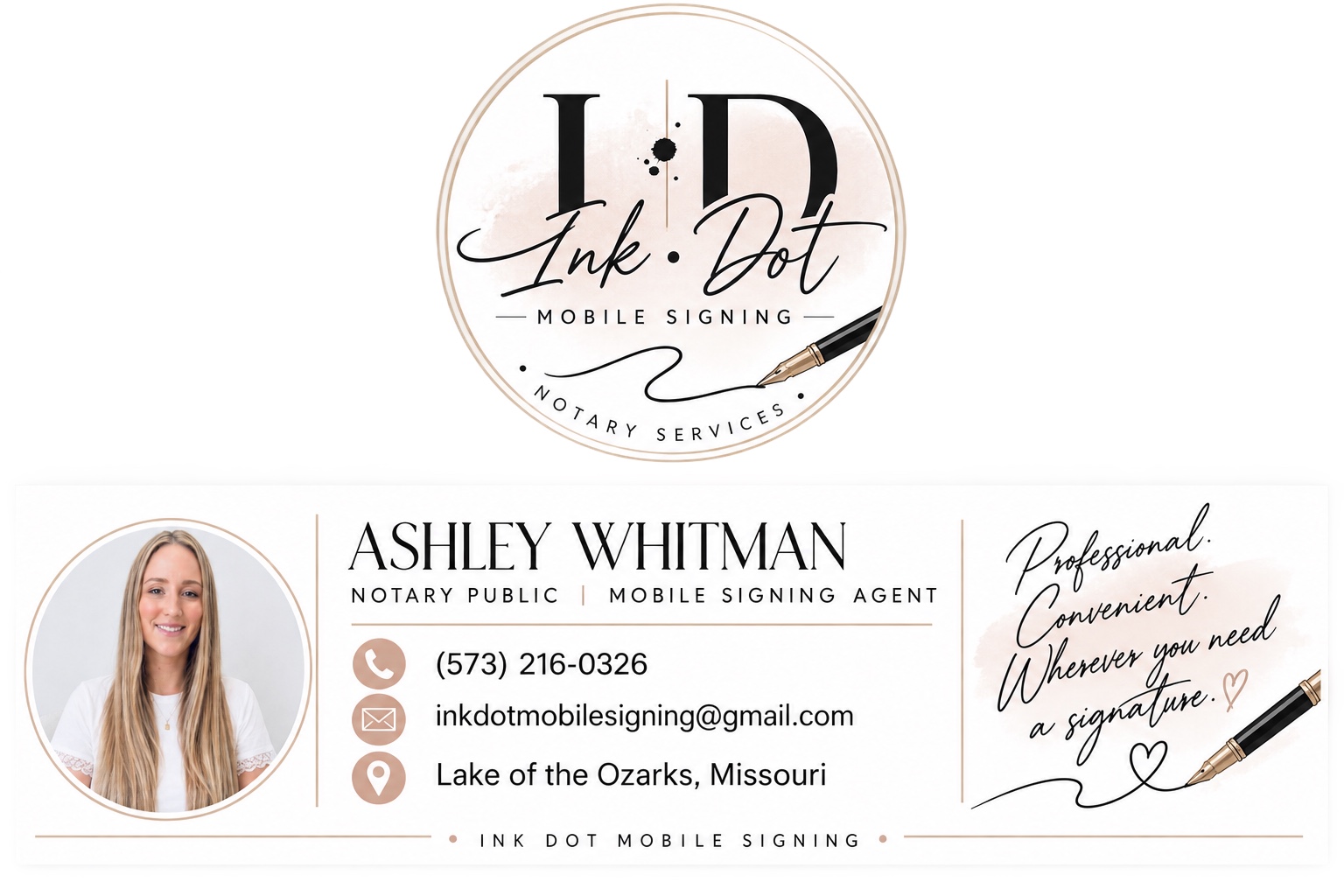 Ink & Dot Mobile Signing business card